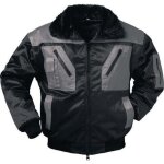 Veste de pilote askim taille l noire / grise 60 % coton / 40 % pes