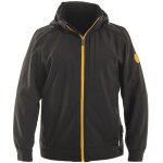 Veste softshell  capuche noire adventure taille l homme femme multi - poches vito