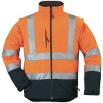 Giacca softshell bicolore coverguard station 2 in 1 ad alta visibilit con maniche rimovibili arancione ...