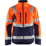Veste softshell haute visibilit� blaklader 4900 - orange / bleu fonc� - s