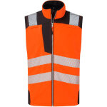Veste softshell sans manches hi - vis (3 couches) orange / noir m