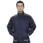 Veste de soudeur coton, polyester penta arc flash, bleu marine, l ( prix pour 1 )