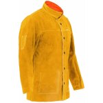 Veste de soudeur en cuir croute de bovin jaune taille m outils atelier