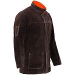 Veste de soudeur en cuir croute de bovin - taille xxl outils atelier