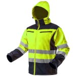 Veste de travail  capuche softshell haute visibilit, jaune, taille m