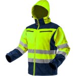 Veste de travail  capuche softshell haute visibilit, jaune, taille m