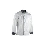 Veste de travail cuisine ml medaillon c2 - blanc / gris l - 4
