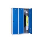 Vestiaire industriel avec séparation - 3 portes - dim 1200x500x1800mm - w030140003 Vestiaire industriel avec séparation - 3 portes - dim 1200x500x1800mm - w030140003