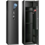 Vevor armoire a 6 fusils en acier avec coffre interieur coffre - fort pour armes a feu 3 facons de verrouillag ...