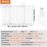 Vevor barriere de securite extensible 75 - 135 cm hauteur 76 cm barriere deescalier a fermeture automatique ...