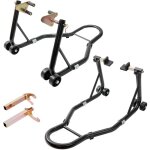 Bequille roue avant arriere charge 0, 39 t bequille deatelier avec bras reglable support de roue en acier ...