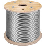 Vevor cable en acier inoxydable, 4, 8 mm x 305 m, cable metallique inox 316 1x19 qualite marine pour ...