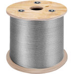 Vevor cable inox 150 m cable metallique acier inoxydable 4, 76 mm mm bobine fil de suspension 7x19 brins ...