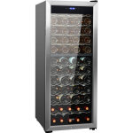 Cave a vin 80 bouteilles, refrigerateur a vin a double zone et a double temperature, frigo vin avec commande ...