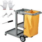 Mophorn - vevor chariot de menage professionnel 3 etages chariot de nettoyage lavage en pp avec sac a ...