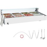 Vevor chauffe - plat buffet a 8 bacs de 7, 6 l, bain - marie electrique 1700 w, buffet chauffant en inox, ...