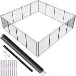 Vevor cloture de piscine, barriere de piscine creusee 1, 21x14, 63 m cloture amovible de securite pliable ...