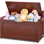 Vevor coffre a jouets en bois pour enfants, boite de rangement avec couvercle rabattable et charniere ... Vevor coffre a jouets en bois pour enfants, boite de rangement avec couvercle rabattable et charniere ...