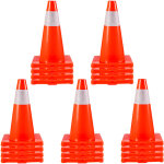 Vevor cone signalisation reflechissant 20pcs 45, 7 cm, plot de chantier avec base en pvc, cone de securite ...