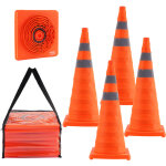 Vevor cone signalisation reflechissant 4 pieces 70 cm plot de chantier pliable et portable cone de securite ...