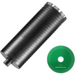 Vevor couronne diamante humide / sec 102 mm, profondeur de percage de 241 mm, foret a beton avec adaptateur ...