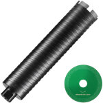 Vevor couronne diamante humide / sec 63, 5 mm, profondeur de percage de 241 mm, foret a beton avec adaptateur ...