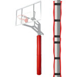 Vevor coussin de poteau de basket - ball, 30x1800 mm, rembourrage robuste enveloppant pour poteau, pour ...