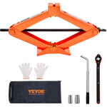 Vevor cric losange 2, 5 t cric de voiture plage de levage 95 - 435 mm cric ciseaux professionnel en acier ...