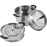 Mophorn - vevor cuiseur vapeur a 3 etages 28 cm cuit vapeur avec 1 marmite de 8 l 1 panier 2 plateaux ... Mophorn - vevor cuiseur vapeur a 3 etages 28 cm cuit vapeur avec 1 marmite de 8 l 1 panier 2 plateaux ...