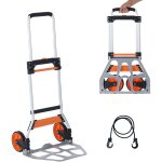 Mophorn - vevor diable pliant charge 125 kg diable de demenagement de manutention en aluminium diable ...