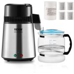 Vevor distillateur deeau 4 l machine a eau distillee 1 l / h 24 l / jour machine a distiller leau interieur ...