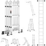 Vevor echelle pliante polyvalente 7 en 1 escabeau telescopique reglable avec barre equilibre, hauteur ... Vevor echelle pliante polyvalente 7 en 1 escabeau telescopique reglable avec barre equilibre, hauteur ...