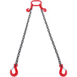 Vevor elingue chaine de levage 2 brins avec crochets et ajusteurs, 10 mm x 180 cm, capacite de charge ...