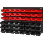 Vevor etagere bac a bec plastique, 48 boites rangement empilables atelier garage avec panneaux muraux, ...