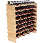 Vevor etagere a bouteilles modulable 72 bouteilles 8 niveaux casier a vin empilable porte - bouteilles ...
