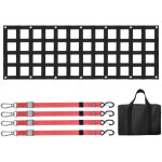 Vevor filet de hayon, 1370 x 460 mm, filet de chargement robuste pour plate - forme de camion, 4 sangles ...