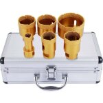 Vevor foret diamant a sec trepan scie cloche kits 20 / 35 / 40 / 45 / 50 / 68 mm 6 pcs forets diamantes ...
