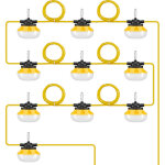 Vevor guirlande lumineuse chantier 30, 5 m 10 ampoules led connectables 5000 k 100 w 10000 lm etanche ...