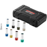 Vevor jeu de douilles a chocs profondes pour ecrous de roue 8pcs, coffret de douilles pour ecrous a entraineme ...