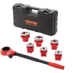 Vevor kit de filetage de tuyau a cliquet 1 / 4  npt - 1 - 1 / 4  npt coffret filieres de plombier manuel ...