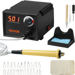 Vevor kit de pyrogravure sur bois 200700c reglable pyrograveur professionnel affichage numerique avec ...