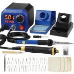 Vevor kit de pyrogravure sur bois 250700c reglable pyrograveur affichage numerique 2 ports 2 fers a ...