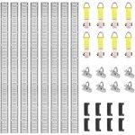 Mophorn - vevor kit de rails dearrimage e - track, 24pcs 1524 mm, avec 8 rails acier, 8 joints toriques, ...