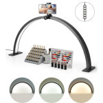 Vevor lampe d?estheticienne demi - lune de table, lampe led arc pour manucure extension de cils 30 w, ...