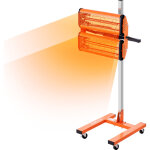 Vevor - lampe polymerisation infrarouge, 2200 w, sechoir peinture voiture avec support, minuterie 1 - ...