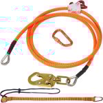Vevor longe de maintien pour arboristes elagueur 12, 7 mm x 3, 05 m, longe armee avec noyau en acier, ...