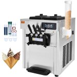 Mophorn - vevor machine a creme glacee commerciale 18 - 28 l / h 3 saveurs, machine a glace italienne ...