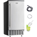 Vevor machine a glacons sous plan encastrable, appareil de preparation de glacons capacite 36, 3 kg / ...