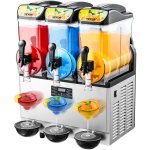 Vevor machine a granite avec 3 reservoirs de 15 l, machine a boissons glacees en acier inoxydable, distributeu ...