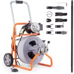 Machine de nettoyage de drain vevor 100ft x 1 / 2 pouce, tariere de drainage a alimentation automatique ... Machine de nettoyage de drain vevor 100ft x 1 / 2 pouce, tariere de drainage a alimentation automatique ...